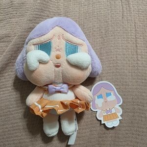 Plush Doll with Purple Hair and Orange Skirt